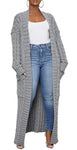 Stormy Grey Long Sleeve  Cardigan